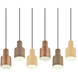 Trio Metalowa lampa wisząca Agudo 319400617 beżowa szara