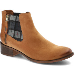 Libero Brązowe Botki Damskie Stylowe Obuwie