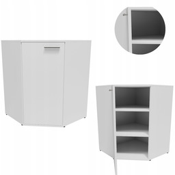 Komoda narożna CR3-KD5 biała duża szafka regał