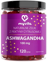 Ashwagandha Naturalne Żelki, MyVita, 120 sztuk