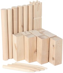 Wikingerspiel Kubb, im Baumwollbeutel: König = 6,7 x