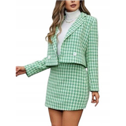 SHEIN SPÓDNICA KRÓTKA WZÓR KRATKA Z GUZIKAMI XL