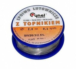 SPOIWO LUTOWNICZE CYNEL 2,5MM SZPULA 100G