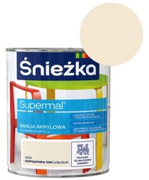 ŚNIEŻKA Emalia akrylowa SUPERMAL A304 szampańska biel 0,8L