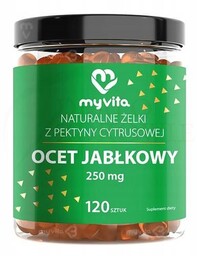 Ocet Jabłkowy Naturalne Żelki, MyVita, 120 sztuk