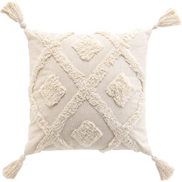 Douceur D''intérieur Poduszka z frędzlami i tuftowanym wzorem,