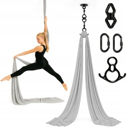 Szarfa akrobatyczna aerial silk 8 m Szara