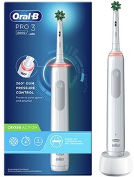 ORAL-B BRAUN PRO3 3000 White CrossAction Szczoteczka elektryczna