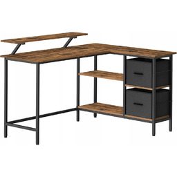 Biurko Narożne Duże Loftowe industrialne z Półką