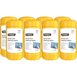 Chusteczki nawilżone do ekranu Fellowes 100szt x8