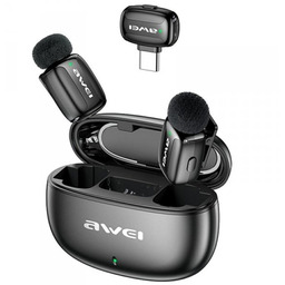 AWEI Mikrofon krawatowy MK5 Duo Ai-Voice czarny
