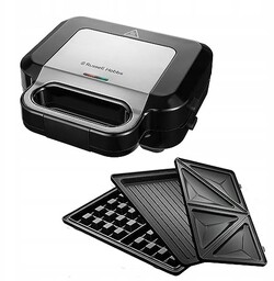 Russell Hobbs Urządzenie 3w1 Opiekacz Gofrownica Grill Beztłuszczowy