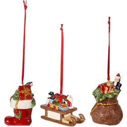 Villeroy & Boch Nostalgic Ornaments zestaw ozdób, 3-częściowy,