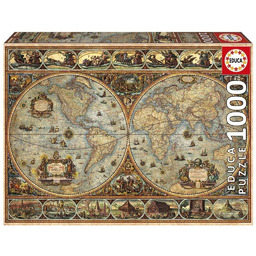 Puzzle 1000 Stara mapa świata