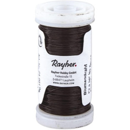 Rayher 2400105 drut do kwiatów, lakierowany na brązowo,