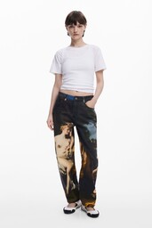Baggy jeans barokowe