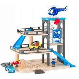 Woodyland Garaż z autkami i lądow.d/helikopt.30746. Woodyland