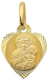 Medalik Matka Boska Częstochowska w Sercu Diamentowanym pr