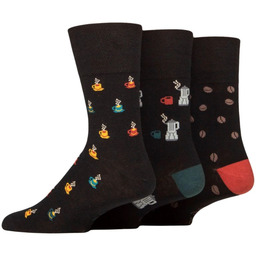 Gentle Grip 3PACK Bezuciskowe skarpety męskie - COFFEE