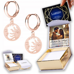 Kolczyki Pozłacane 925 Słońce Księżyc Blaszka Dzień