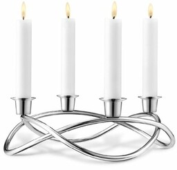 Georg Jensen SEASON Świecznik Czteroramienny ze Stali Polerowanej