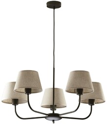 Abażurowy żyrandol Chicago 3989 TK Lighting wielopunktowy lniany