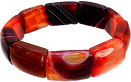 Agat Czerwony Urokliwa Bransoletka Naturalna