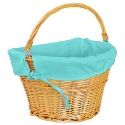 VÖGEL Koszyk wiklinowy na rower VKS-702 Stylowy Turkusowy
