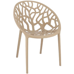 Edinos Beżowe nowoczesne krzesło ażurowe D9-T53