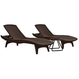 KETER Leżaki Pacyfic Set 231463 Brązowy