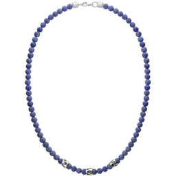 Naszyjnik męski lapis lazuli z beadsami etno style