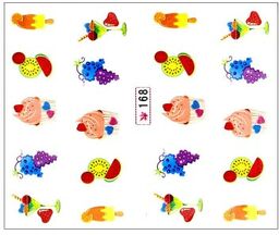 Naklejki wodne do paznokci słodycze Nr 168