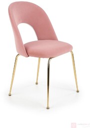 Krzesło welurowe K-385 Halmar Różowy