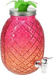EH Szklany dozownik do napojów 4,5 l, różowy,
