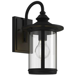 Lindby - Zayn Ścienna Lampa Ogrodowa Black/Clear