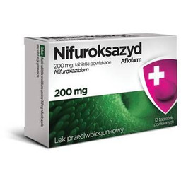 Nifuroksazyd Aflofarm 200 mg, 12 tabletek powlekanych -