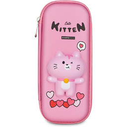 Cartomania Squishy Write Up Piórnik Różowy, motyw kotka,