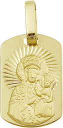 Złoty Medalik Pełny z Matką Boską pr 585