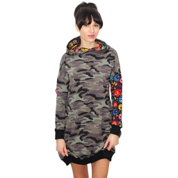 Sukienka folk łowicka z kapturem - moro