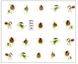Naklejki wodne do paznokci kwiaty Nr 177