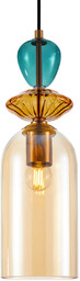 Italux Wisząca lampa tuba Busco PND-30263-1C-BRO-AMB bursztynowy złoty