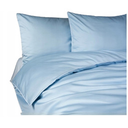 Komplet Pościeli Pure 200x220 Makosatyna Niebieska Premium