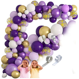 Girlanda balonowa ROCZEK dziewczynki fioletowa Dzień Dziecka Motylki