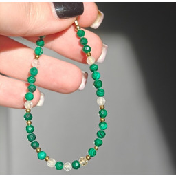 Pakamera Bransoletka malachit cytryn