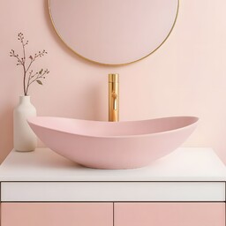 Rea Umywalka nablatowa Rea Royal Powder Pink Matt
