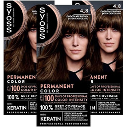 Syoss Coloration 4-8 czekoladowy brąz, 3 sztuki (3