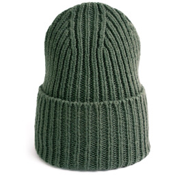 Czapka Damska Młodzieżowa Beanie Podwijana Zimowa 100% Wełna