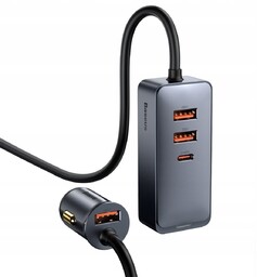Ładowarka samochodowa Baseus USB C 4PORTY USB