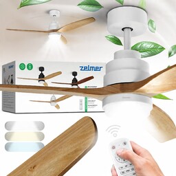 Wentylator Sufitowy Zelmer Wiatrak Lampa Led Ultra Cichy