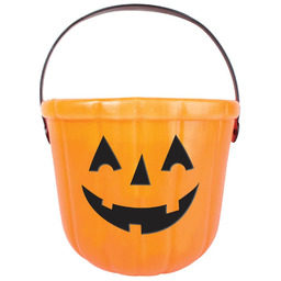 Wiaderko pomarańczowe z dynią na Halloween - 1